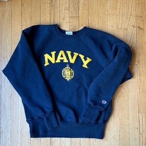 NAVY crew neck